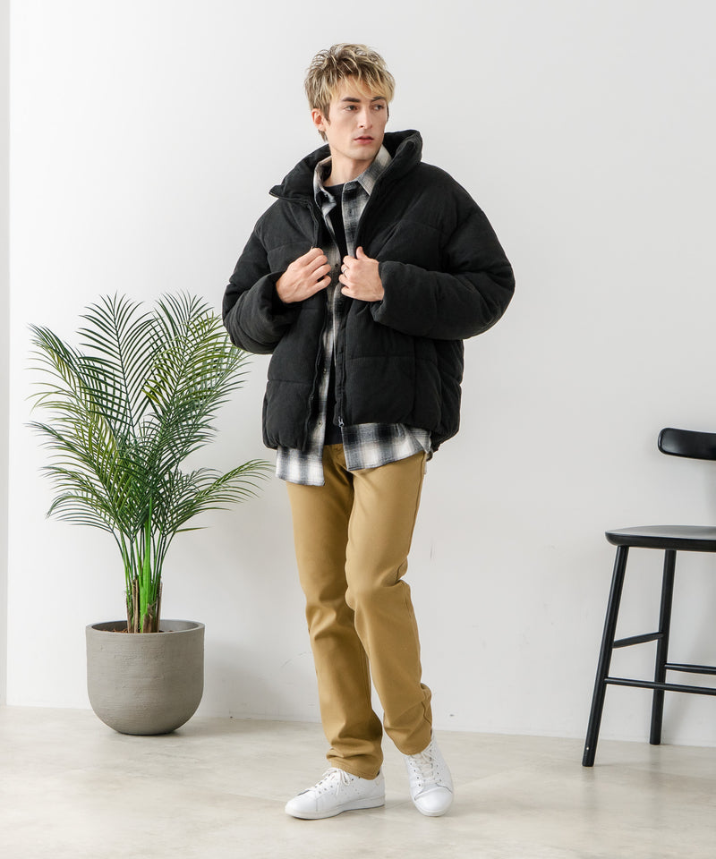 【Blue Standard/ブルースタンダード】コーデュロイ 軽量ファイバーダウンジャケット エコダウン