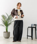 【C-FORT POINT/フォートポイント】フェイクレザー フライトジャケット