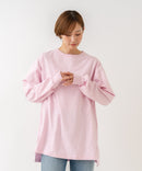 【HANES/ヘインズ】【ヘビーウェイト（肉厚）のコットン100％生地を使用】1P BEEFY-T for HER ボリュームスリーブTシャツ 長袖 無地 シンプル タフ サイドスリット 華奢見え タグレス仕様 ❘ジーンズメイト公式オンラインショップ