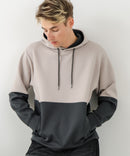 【BLUE STANDARD/ブルースタンダード】パフィースウェット バイカラー プルオーバーパーカー フーディー ストレッチ 春服