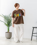 【C-FORT POINT/フォートポイント】カラフルロゴプリント ワイドシルエットTシャツ 韓国ファッション 部屋着 ワンマイル 春夏 ゆったり 綿100% ❘ジーンズメイト公式オンラインショップ