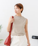 【C-FORTPOINT/フォートポイント】【ひんやり接触冷感 オンにもオフにも！】カット楊柳 ノースリーブTシャツ タンクトップ 着痩せ きれいめ カジュアル 涼しい