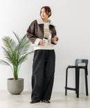 【C-FORT POINT/フォートポイント】フェイクレザー フライトジャケット