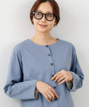 【C-FORT POINT/フォートポイント】バスク天竺 クルーネック カーディガン