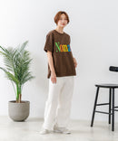 【C-FORT POINT/フォートポイント】カラフルロゴプリント ワイドシルエットTシャツ 韓国ファッション 部屋着 ワンマイル 春夏 ゆったり 綿100% ❘ジーンズメイト公式オンラインショップ