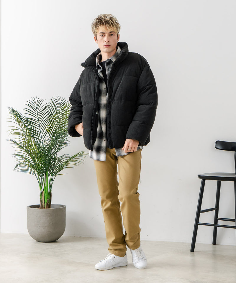 【Blue Standard/ブルースタンダード】コーデュロイ 軽量ファイバーダウンジャケット エコダウン