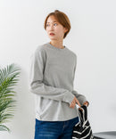 【C-FORTPOINT/フォートポイント】【抜群の伸縮性を誇るフライス素材を使用】ストレッチフライスクルーネックロンT カットソー 柔らかい レイヤード シンプル オンオフ