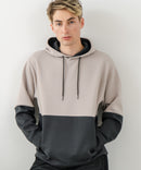 【BLUE STANDARD/ブルースタンダード】パフィースウェット バイカラー プルオーバーパーカー フーディー ストレッチ 春服