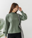 【FORT POINT/フォートポイント】ハイネック ボリューム袖 ロンＴ