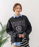 【C-FORT POINT/フォートポイント】カレッジロゴ ステッチ刺繍トレーナー