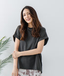 【汗染みの目立ちにくいTシャツ ZEROSTAIN/ゼロステイン】ロールカフラウンドヘムTシャツ レディース 汗染み防止 撥水加工 多機能 zo