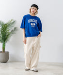 【DISCUS/ディスカス】カレッジロゴプリント ヘビーウェイトTシャツ ルーズシルエット
