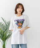 【sanrio/サンリオ】【ゆったりルーズシルエット】日焼けキャラクター サガラ刺繍Tシャツ ハローキティ クロミ ポチャッコ y2k 平成レトロ