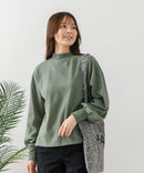 【FORT POINT/フォートポイント】ハイネック ボリューム袖 ロンＴ