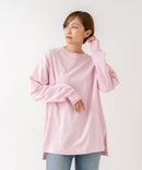 【HANES/ヘインズ】【ヘビーウェイト（肉厚）のコットン100％生地を使用】1P BEEFY-T for HER ボリュームスリーブTシャツ 長袖 無地 シンプル タフ サイドスリット 華奢見え タグレス仕様 ❘ジーンズメイト公式オンラインショップ