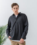 【Blue Standard:ブルースタンダード】フレンチリネンミックス 長袖 リラックスフィットシャツ