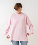 【HANES/ヘインズ】【ヘビーウェイト（肉厚）のコットン100％生地を使用】1P BEEFY-T for HER ボリュームスリーブTシャツ 長袖 無地 シンプル タフ サイドスリット 華奢見え タグレス仕様 ❘ジーンズメイト公式オンラインショップ