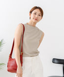【C-FORTPOINT/フォートポイント】【ひんやり接触冷感 オンにもオフにも！】カット楊柳 ノースリーブTシャツ タンクトップ 着痩せ きれいめ カジュアル 涼しい