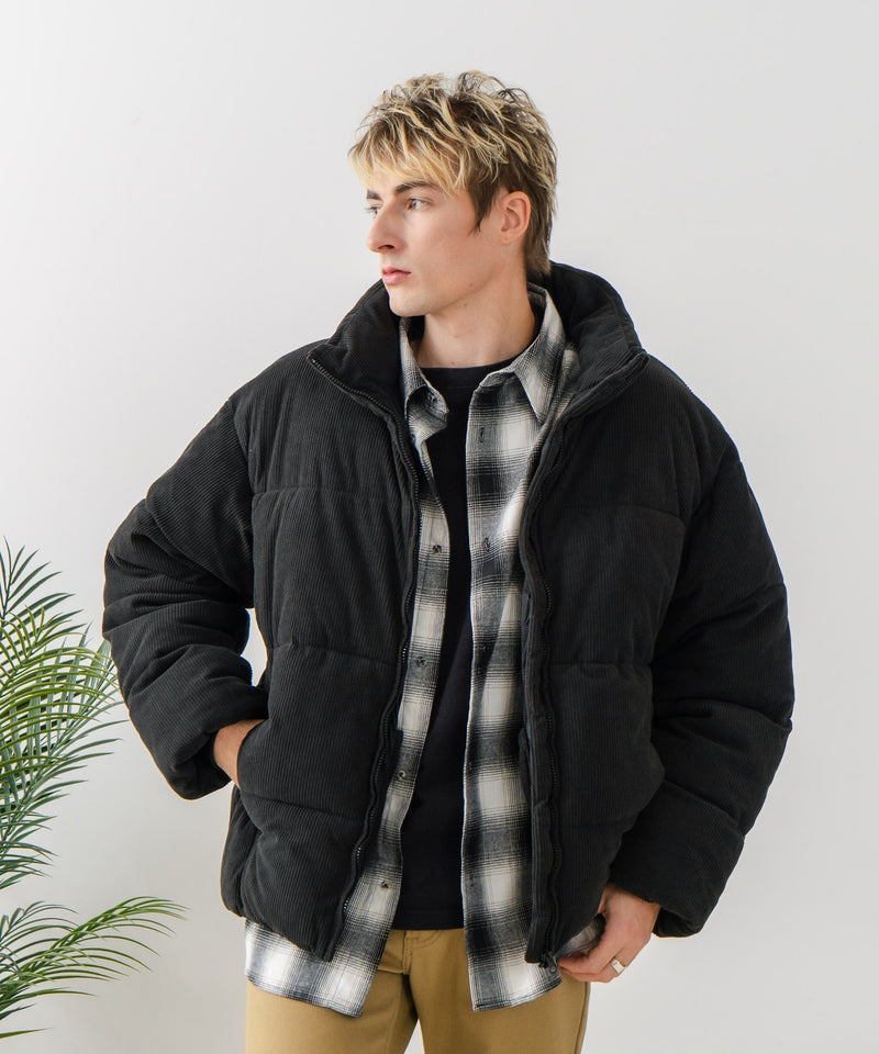 【Blue Standard/ブルースタンダード】コーデュロイ 軽量ファイバーダウンジャケット エコダウン