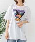 【sanrio/サンリオ】【ゆったりルーズシルエット】日焼けキャラクター サガラ刺繍Tシャツ ハローキティ クロミ ポチャッコ y2k 平成レトロ