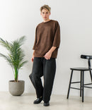 【BLUE STANDARD/ブルースタンダード】スエードライク オーバーサイズ7分袖Tシャツ 春服 ❘ジーンズメイト公式オンラインショップ