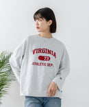 【DISCUS/ディスカス】【カレッジ調のブランドロゴプリントがアクセント】8分袖 ワイドシルエットTシャツ 綿100% カットソー ブランドロゴ カジュアル レイヤード アメカジ ストリート ❘ジーンズメイト公式オンラインショップ