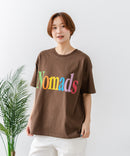 【C-FORT POINT/フォートポイント】カラフルロゴプリント ワイドシルエットTシャツ 韓国ファッション 部屋着 ワンマイル 春夏 ゆったり 綿100% ❘ジーンズメイト公式オンラインショップ
