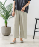 【C-FORTPOINT/フォートポイント】【ウエストゴム仕様でリラックス感抜群】カット楊柳素材 ワイドパンツ 通気性 涼感 イージーパンツ サマーパンツ ルームウェア リラクシー 体型カバー