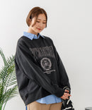 【C-FORT POINT/フォートポイント】カレッジロゴ ステッチ刺繍トレーナー