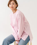 【HANES/ヘインズ】【ヘビーウェイト（肉厚）のコットン100％生地を使用】1P BEEFY-T for HER ボリュームスリーブTシャツ 長袖 無地 シンプル タフ サイドスリット 華奢見え タグレス仕様 ❘ジーンズメイト公式オンラインショップ