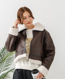 【C-FORT POINT/フォートポイント】フェイクレザー フライトジャケット