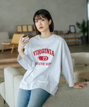 【DISCUS/ディスカス】【カレッジ調のブランドロゴプリントがアクセント】8分袖 ワイドシルエットTシャツ 綿100% カットソー ブランドロゴ カジュアル レイヤード アメカジ ストリート ❘ジーンズメイト公式オンラインショップ