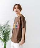 【C-FORT POINT/フォートポイント】カラフルロゴプリント ワイドシルエットTシャツ 韓国ファッション 部屋着 ワンマイル 春夏 ゆったり 綿100% ❘ジーンズメイト公式オンラインショップ