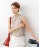 【C-FORTPOINT/フォートポイント】【ひんやり接触冷感 オンにもオフにも！】カット楊柳 ノースリーブTシャツ タンクトップ 着痩せ きれいめ カジュアル 涼しい