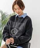 【C-FORT POINT/フォートポイント】カレッジロゴ ステッチ刺繍トレーナー