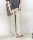 【C-FORTPOINT/フォートポイント】【ウエストゴム仕様でリラックス感抜群】カット楊柳素材 ワイドパンツ 通気性 涼感 イージーパンツ サマーパンツ ルームウェア リラクシー 体型カバー