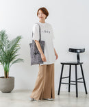 【C-FORTPOINT/フォートポイント】【動きやすいサイドスリット入り】フロントロゴ 刺繍チュニック ゆったりシルエット 体形カバー シンプル カジュアル