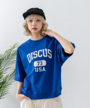 【DISCUS/ディスカス】カレッジロゴプリント ヘビーウェイトTシャツ ルーズシルエット