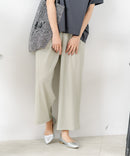 【C-FORTPOINT/フォートポイント】【ウエストゴム仕様でリラックス感抜群】カット楊柳素材 ワイドパンツ 通気性 涼感 イージーパンツ サマーパンツ ルームウェア リラクシー 体型カバー