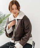 【C-FORT POINT/フォートポイント】フェイクレザー フライトジャケット