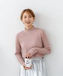 【C-FORTPOINT/フォートポイント】【今季大注目のラメを繊細に織り込んだトレンド感たっぷりのロンT】ラメ混リブハイネックロンT カットソー 華やか きれいめ フェミニン メロウ始末 すっきり見え