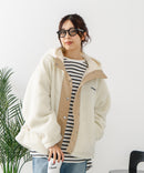 【CONVERSE/コンバース】ボア 切り替え フードジャケット