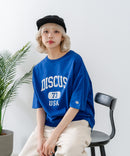【DISCUS/ディスカス】カレッジロゴプリント ヘビーウェイトTシャツ ルーズシルエット