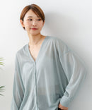 【C-FORTPOINT/フォートポイント】【接触冷感・UVカット機能付き】ボリューム袖カーディガン ぽわん袖 冷房対策 ひんやり 紫外線対策 日焼け防止 二の腕カバー