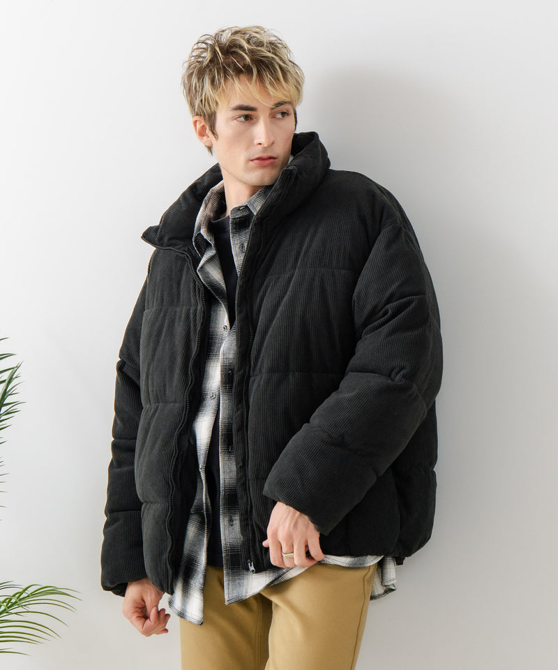 【Blue Standard/ブルースタンダード】コーデュロイ 軽量ファイバーダウンジャケット エコダウン