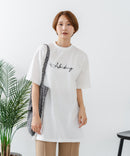 【C-FORTPOINT/フォートポイント】【動きやすいサイドスリット入り】フロントロゴ 刺繍チュニック ゆったりシルエット 体形カバー シンプル カジュアル