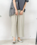 【C-FORTPOINT/フォートポイント】【ウエストゴム仕様でリラックス感抜群】カット楊柳素材 ワイドパンツ 通気性 涼感 イージーパンツ サマーパンツ ルームウェア リラクシー 体型カバー