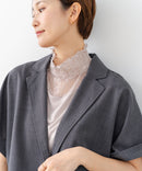 【C-FORTPOINT/フォートポイント】【1枚で華やか レースインナー】ハイネックレース切替タンクトップ インナー チラ見せ 重ね着 立ち襟 華やか 上品 きれいめ