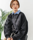 【C-FORT POINT/フォートポイント】カレッジロゴ ステッチ刺繍トレーナー