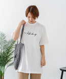 【C-FORTPOINT/フォートポイント】【動きやすいサイドスリット入り】フロントロゴ 刺繍チュニック ゆったりシルエット 体形カバー シンプル カジュアル